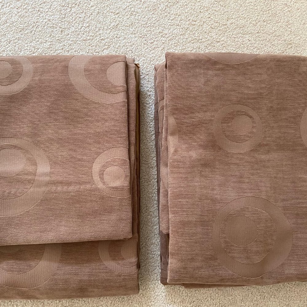 NEW High style furnishing ready made brown curtains 46" x 72 " long with lining